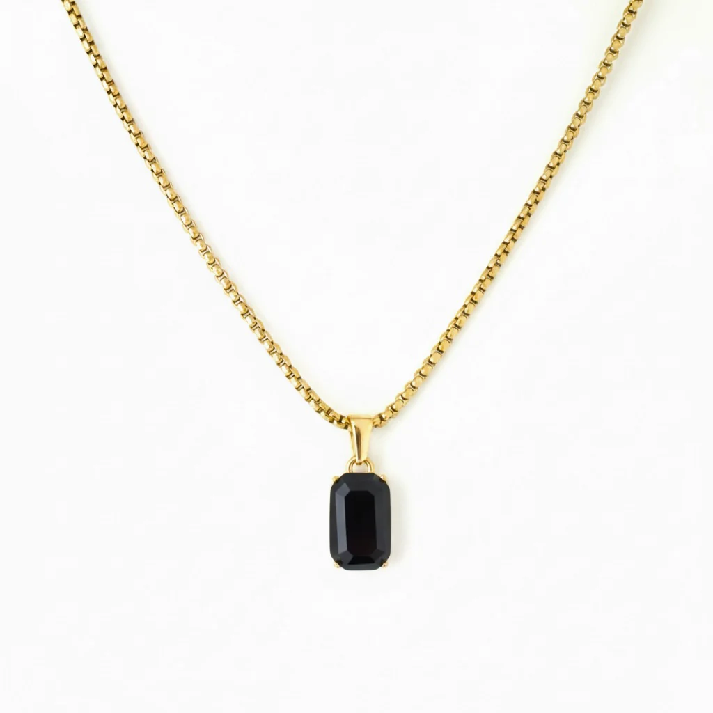 BLACK ONYX PENDANT (GOLD)