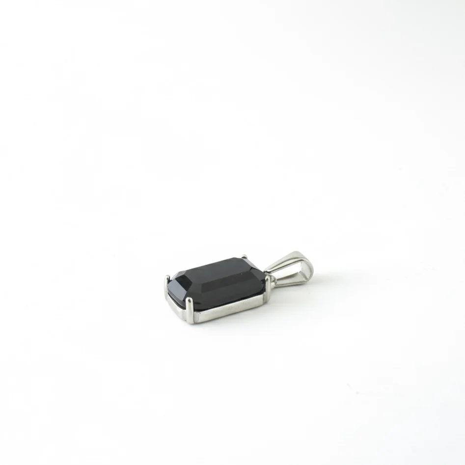 BLACK ONYX PENDANT (SILVER) - Image 2